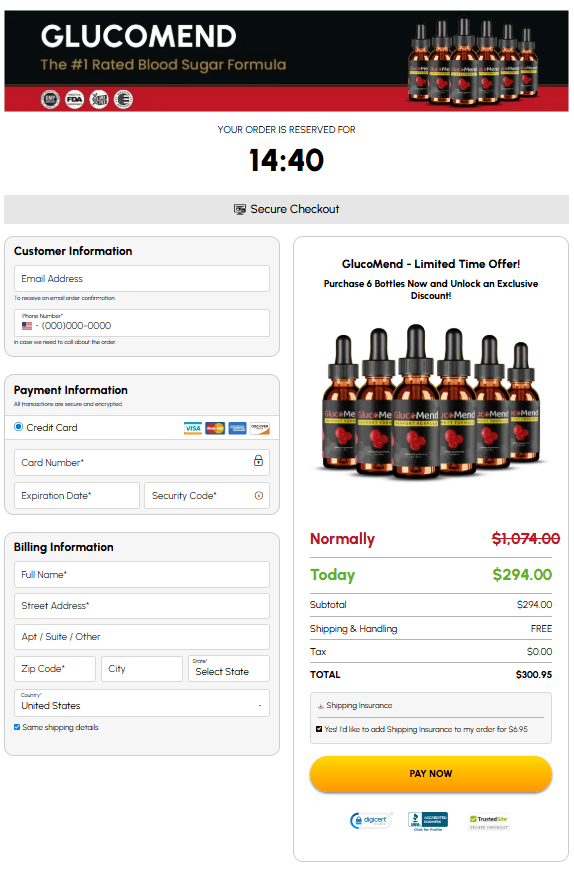 GlucoMend official website